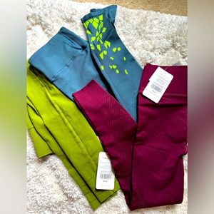 3 pairs of Fabletics leggings